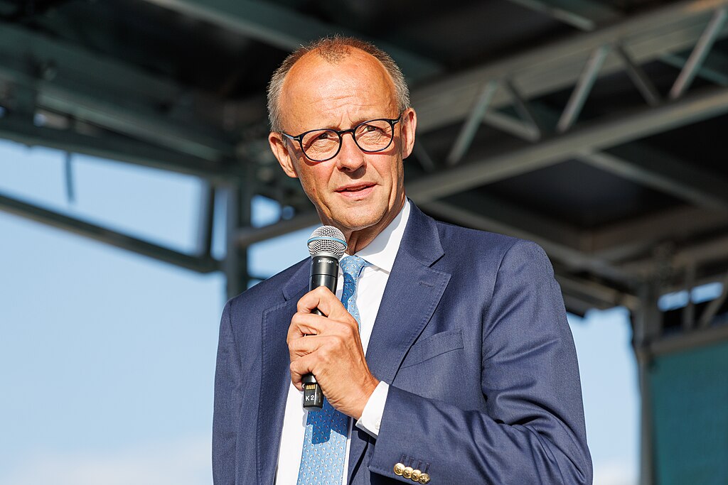 Campaña electoral: Friedrich Merz en Erfurt, 21 de agosto de 2024. Autor: Steffen Prossdorf