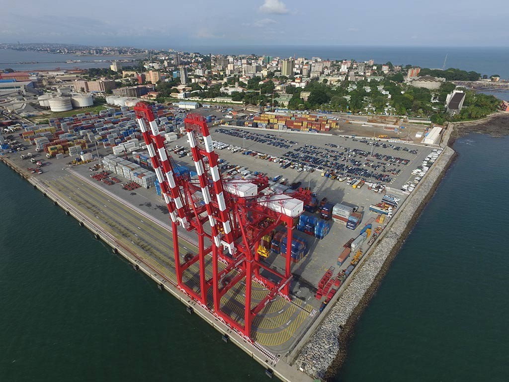 La terminal del Puerto de Conakry. 