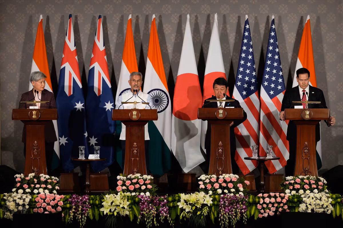 Los ministros de Exteriores de Australia, India, Japón y Estados Unidos, también conocidos como el Quad, se reunieron en Nueva Delhi en mayo de este año.