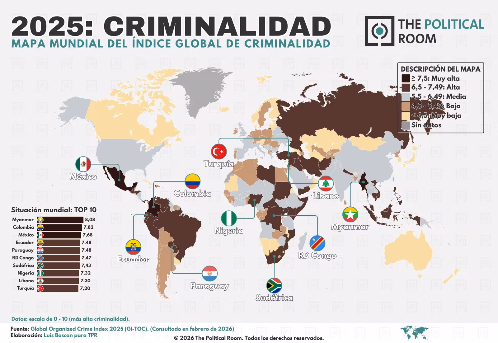 Índice global de criminalidad (2025)