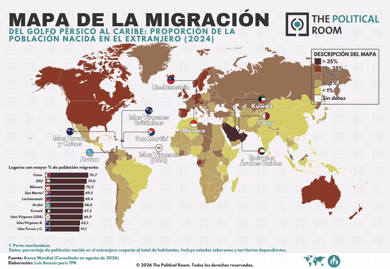 Mapa global de la migración (2024)