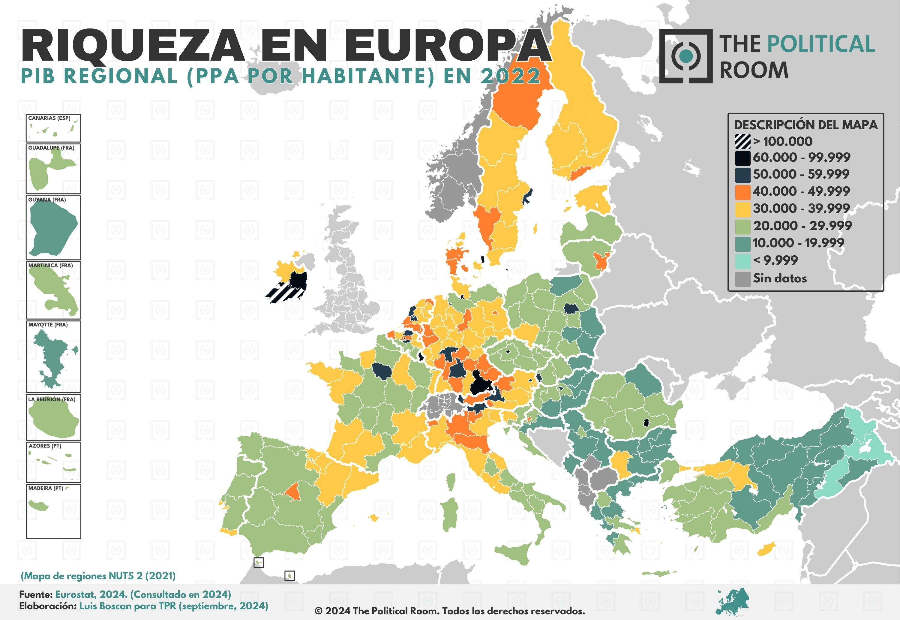 Mapa TPR 53 Riqueza en Europa, PIB regional (PPA por habitante) EN 2022.jpg