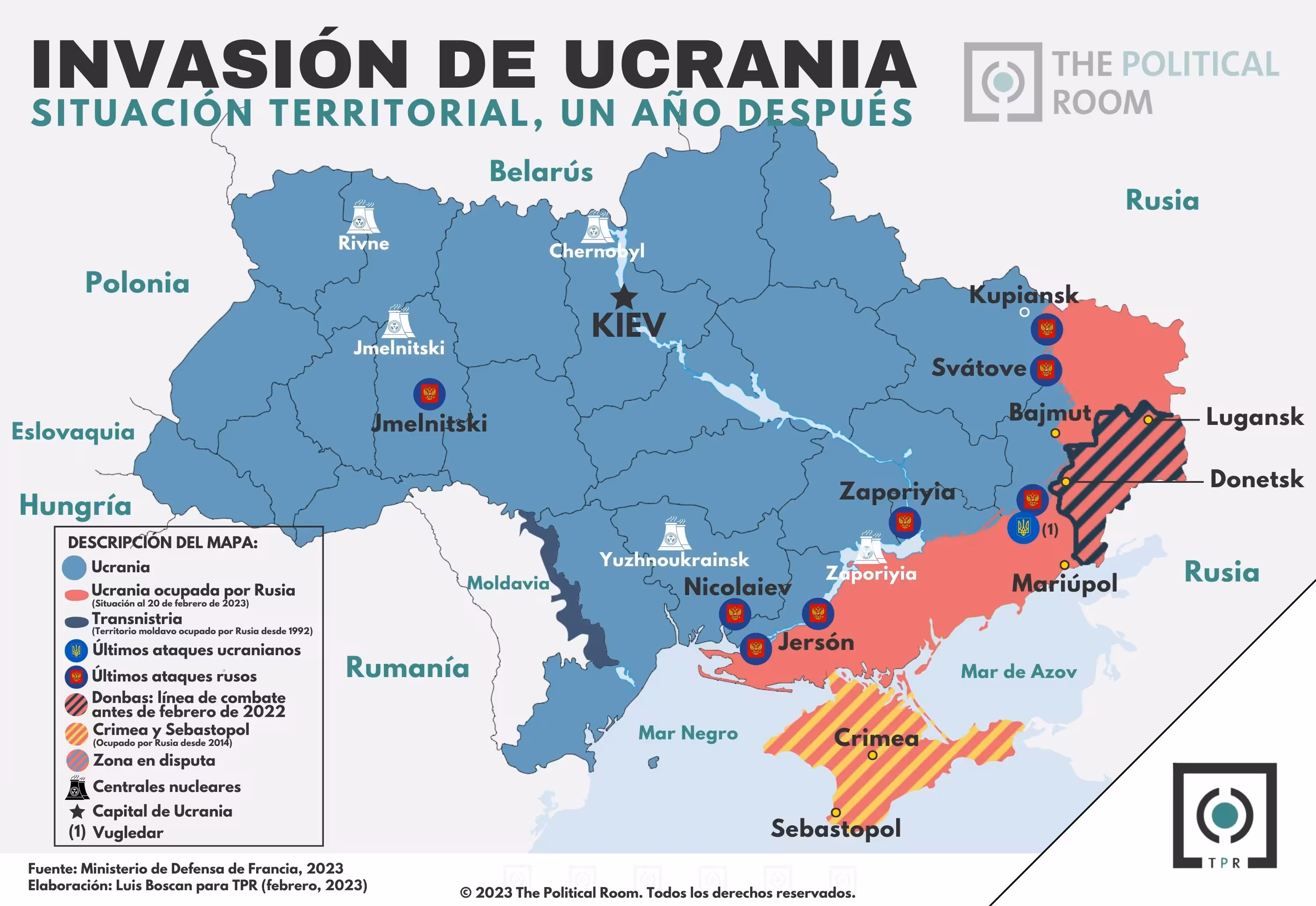 Situación de Ucrania un año después de la invasión