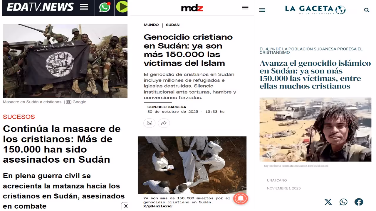 Bulos sobre el "genocidio cristiano" en Sudán.