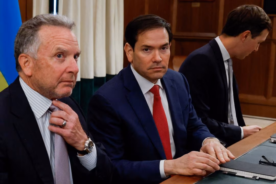 Witkoff, junto a Marco Rubio y Kushner en Florida para reunirse con la delegación ucraniana. Foto: Reuters