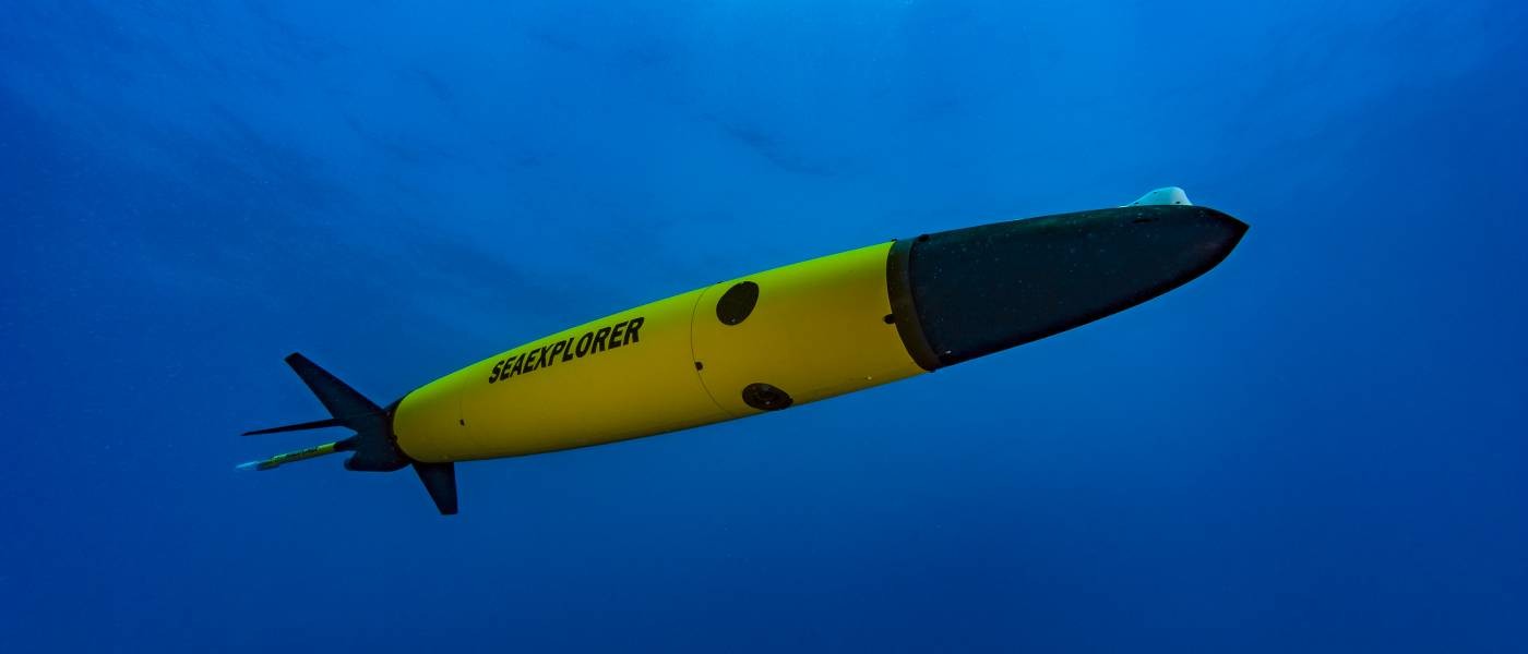 Planeador recientemente adquirido para los equipos de prueba y para el módulo de comunicación acústica subacuática de larga distancia, 7 de febrero de 2024. Fuente: Fuerza Marítima de Autodefensa de Japón 