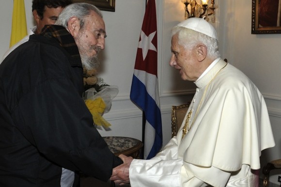 Fidel Castro y Benedicto XVI Foto: Estudios Revolución/ Cubadebate