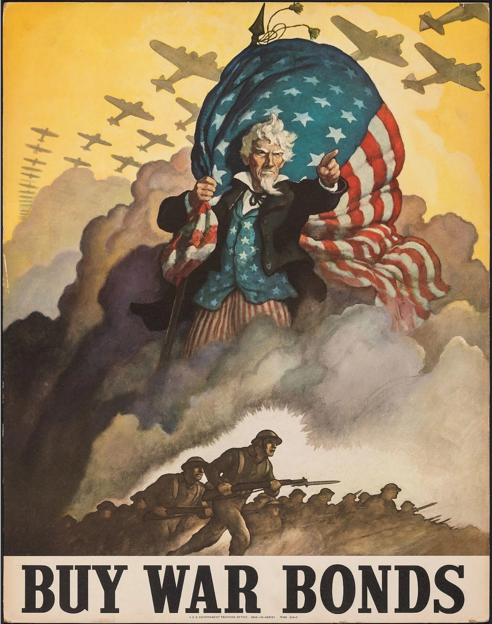 Propaganda de la Segunda Guerra Mundial (Oficina de Imprenta del Gobierno de EE. UU., 1942). Fuente: Oficina de Imprenta del Gobierno de EE.UU.