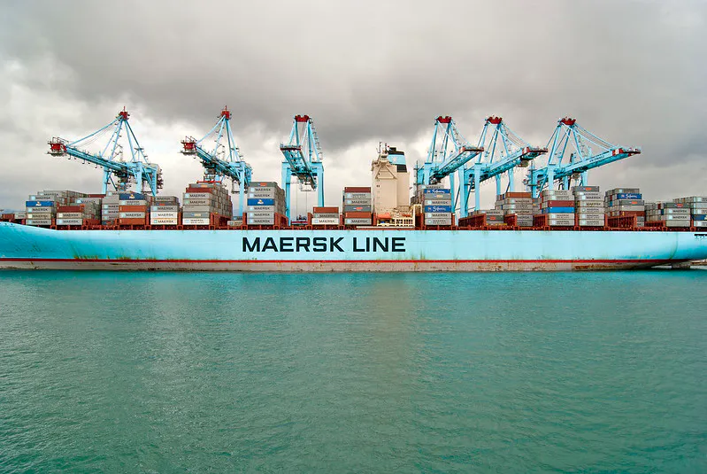 Buque de transporte Maersk Line en Algeciras. Autor: José Sáez