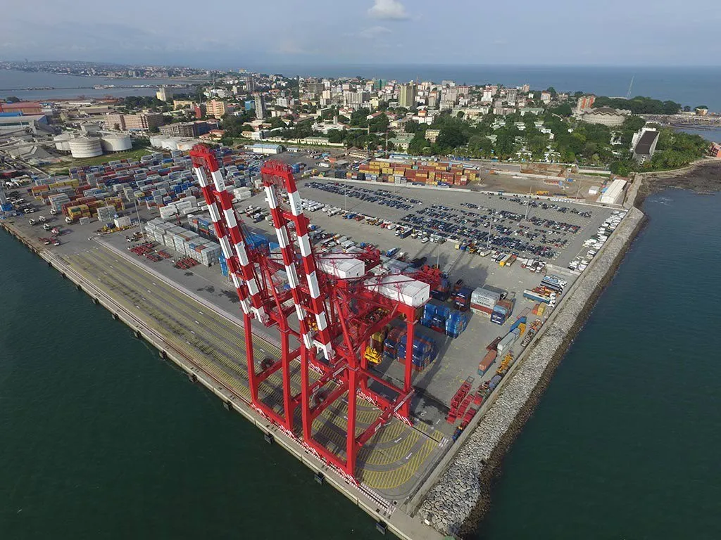 La terminal del Puerto de Conakry.