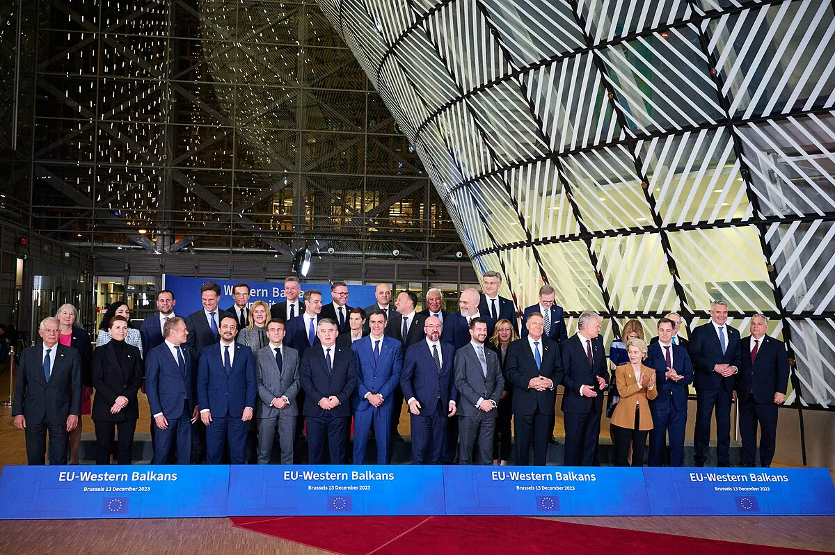 Cumbre Balcanes Occidentales-Unión Europea en el Edificio Europa (2023). Fuente: © European Union, 2024