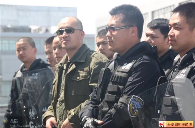 Empleados de una empresa de seguridad privada china. Fuente: Jamestown Foundation