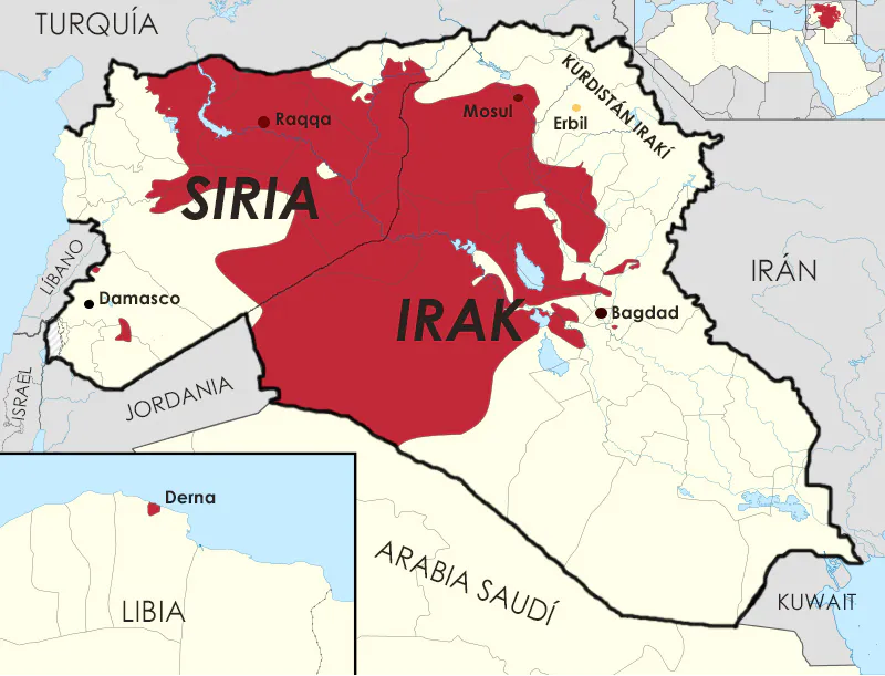  Expansión del Estado Islamico (Fuente: La historia con mapas)