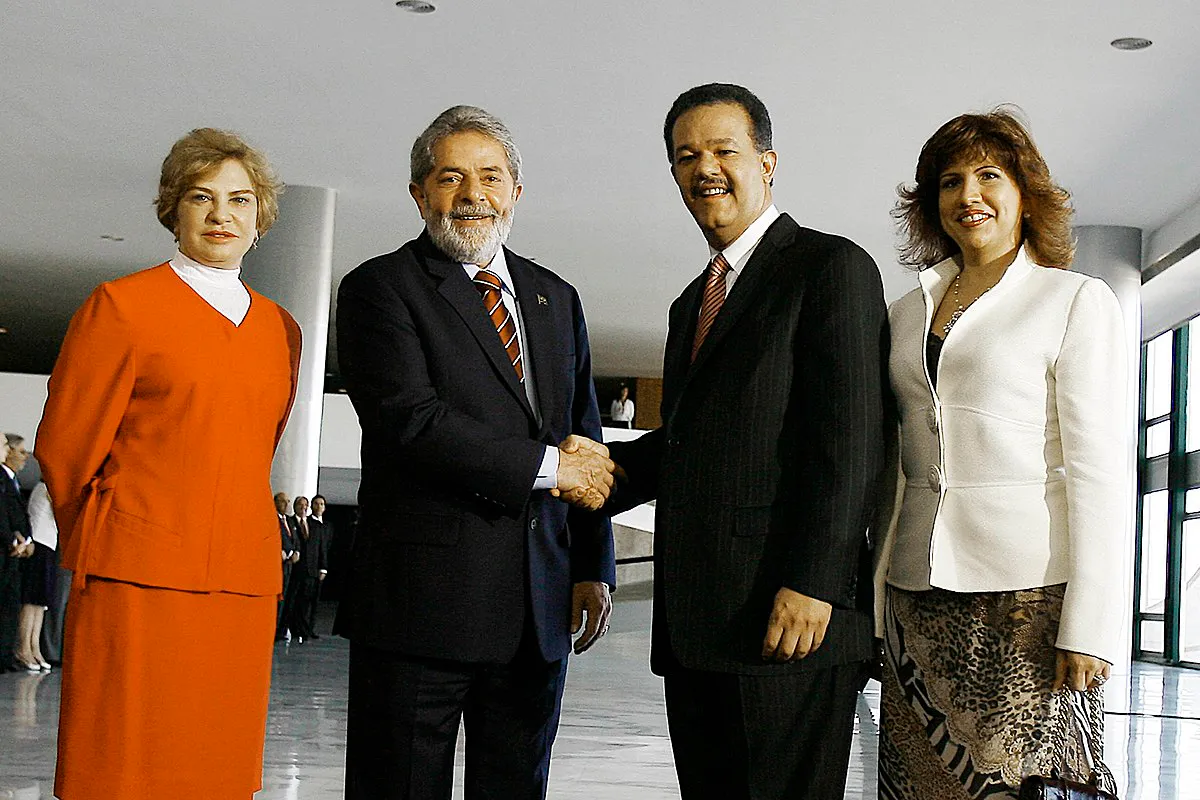 Brasilia - La primera dama Marisa Letícia, el presidente Luiz Inácio Lula da Silva , el presidente de la República Dominicana, Leonel Fernández Reyna , y su esposa, durante una reunión en el Palacio do Planalto Foto: Ricardo Stuckert/PR