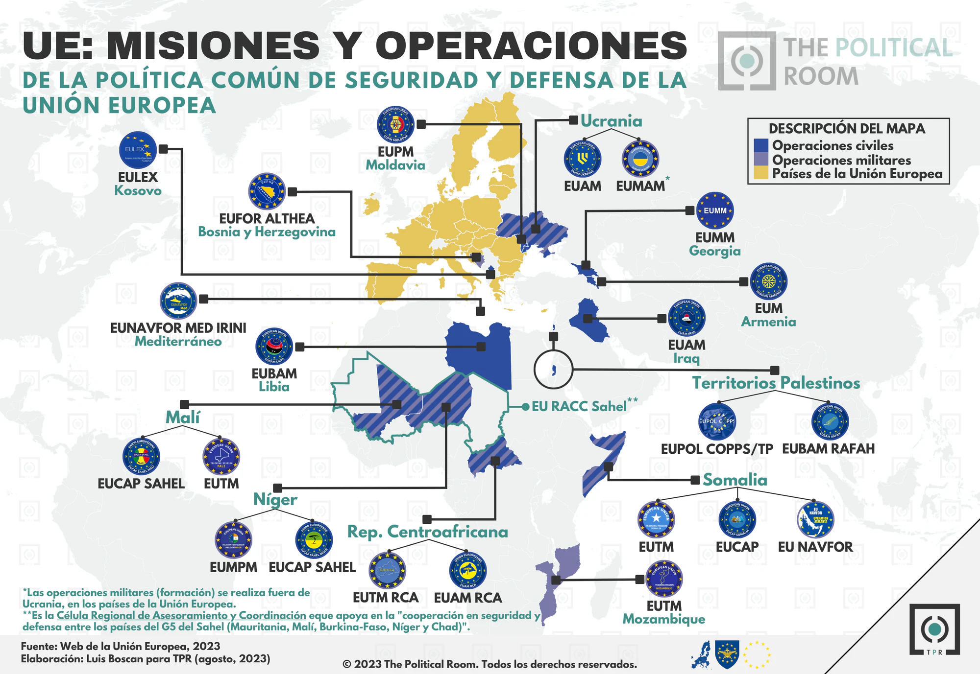Mapa TPR 19 Misiones y operaciones de la Unión Europea FORMATO WEB.png