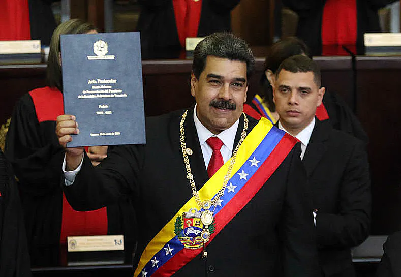Nicolás Maduro jurando su segundo mandato, 10/01/2019. 