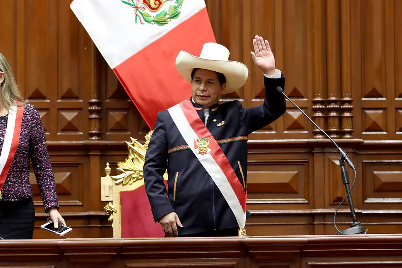 Pedro Castillo juramenta como presidente de la República del Perú. Fuente: Presidencia Perú 
