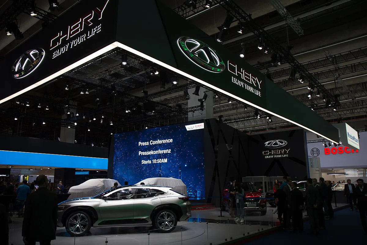 Stand de Chery en la IAA de 2017 en Frankfurt. Autor: Olaf Kosinsky