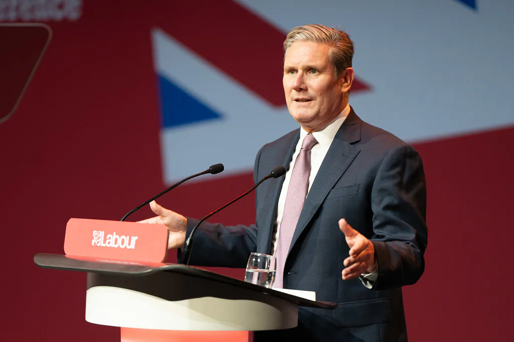 Keir Starmer, líder del Partido Laborista, habla en la Conferencia Anual de Mujeres en la Conferencia del Partido Laborista en Liverpool. Fecha de la fotografía: sábado 7 de octubre de 2023. Fuente: Keir Starmer