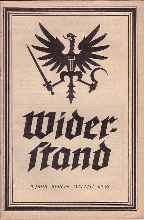 	 Portada de la revista nacional-bolchevique alemana "Widerstand", mayo de 1934