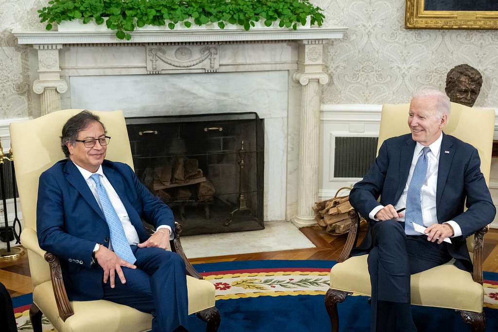 El presidente Biden y el presidente Petro de Colombia en la Casa Blanca en 2023